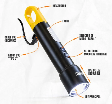 LINTERNA SPINITMULTI 550R RECARGABLE