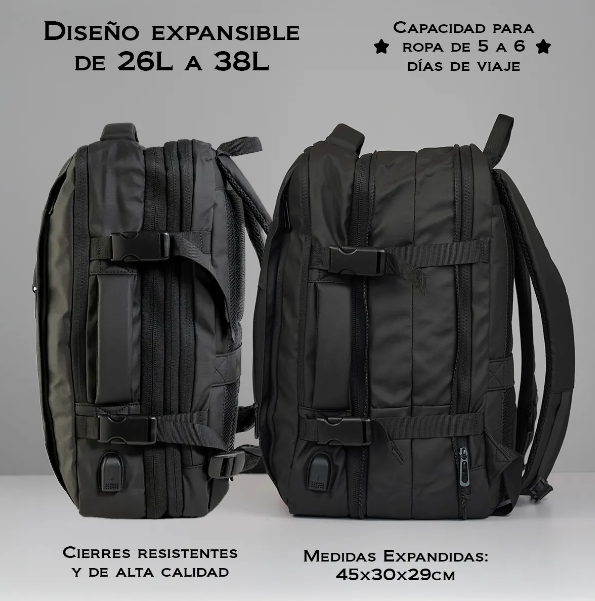 MOCHILA NEXXT BOFFEL MAGNUS EXPANDIBLE 26 A 38 L