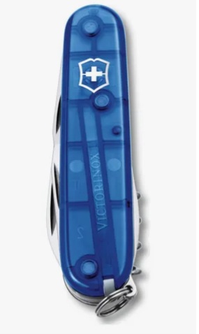 CORTAPLUMA VICTORINOX MODELO SPARTAN AZUL TRANSPARENTE