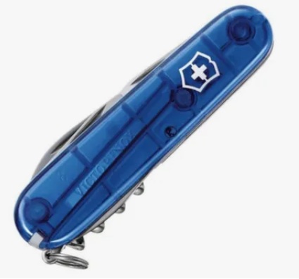 CORTAPLUMA VICTORINOX MODELO SPARTAN AZUL TRANSPARENTE