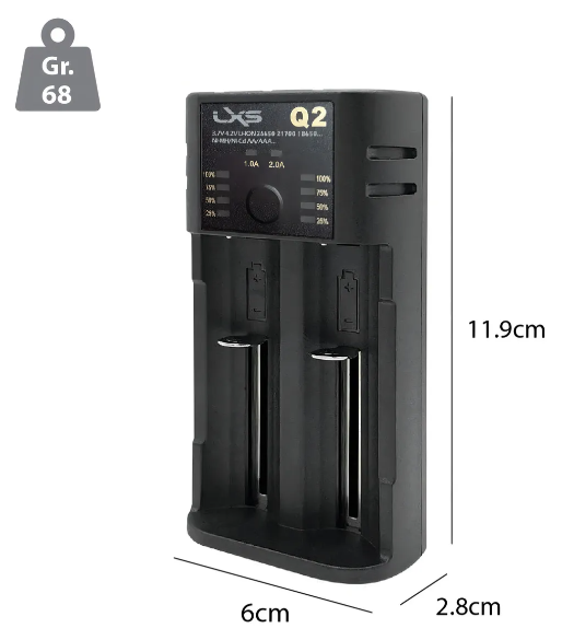 CARGADOR DE BATERIA LEXUS 2 SLOTS-INDICADOR DE CARGA