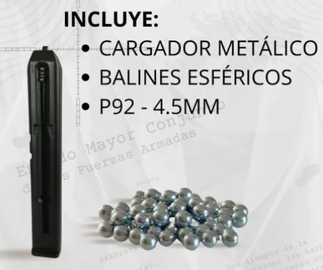 PISTOLA FOX CO2 P92 CALIBRE 4,5mm