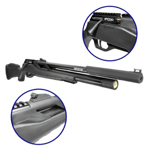 RIFLE PCP FOX PREDATOR CALIBRE 6.35mm REGULADO CON CARGADOR