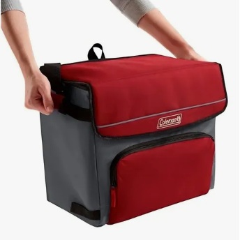 CONSERVADORA COLEMAN TIPO BOLSO 54 LATAS COLOR ROJO