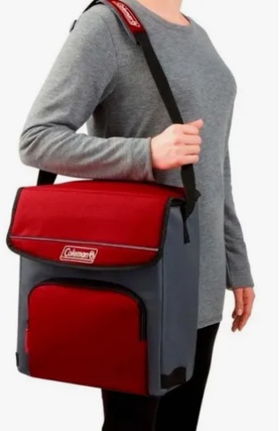 CONSERVADORA COLEMAN TIPO BOLSO 34 LATAS COLOR ROJO