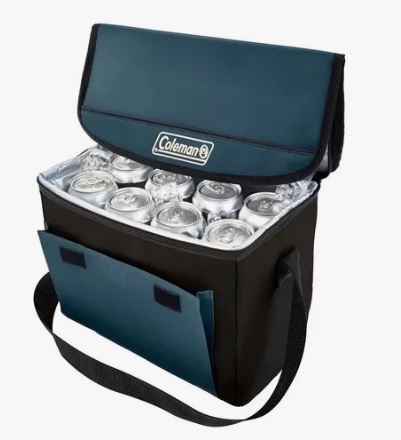 CONSERVADORA COLEMAN TIPO BOLSO 18 LATAS COLOR AZUL