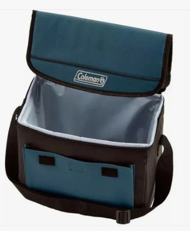 CONSERVADORA COLEMAN TIPO BOLSO 18 LATAS COLOR AZUL