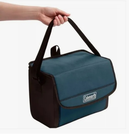 CONSERVADORA COLEMAN TIPO BOLSO 18 LATAS COLOR AZUL