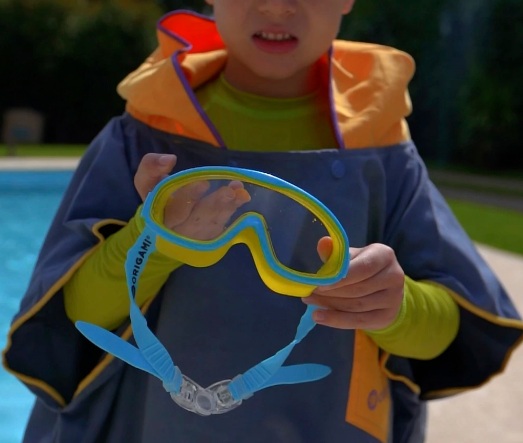 ANTIPARRA ORIGAMI PILETA NIÑO COLOR CELESTE