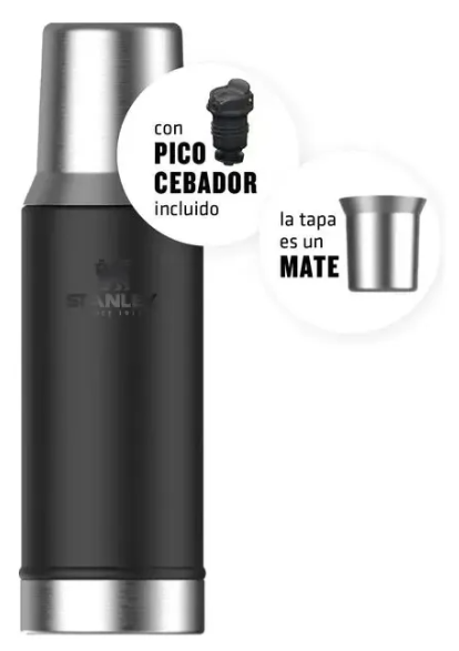 TERMO STANLEY MATE SYSTEM 800ML. NEGRO
