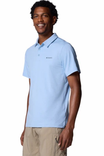 REMERA COLUMBIA POLO HOMBRE TECH TRAIL RIPPLE BLUE