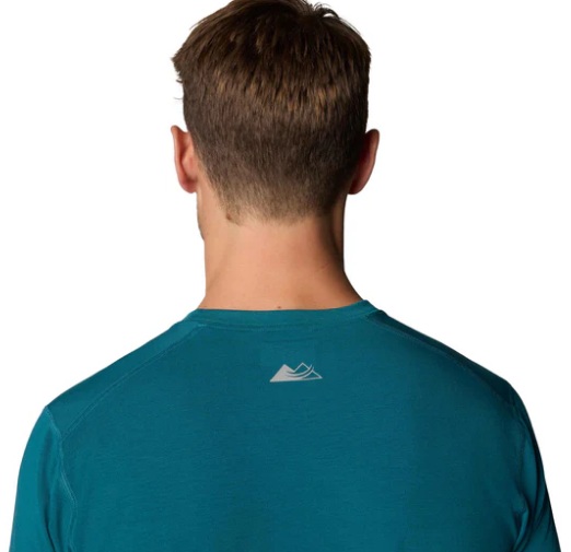 REMERA COLUMBIA HOMBRE ENDLESS TRAIL RUNNING TECH VERDE PETROLEO