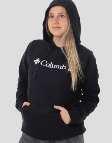 BUZO COLUMBIA MUJER BEAUMOUNT CON CAPUCHA BLACK