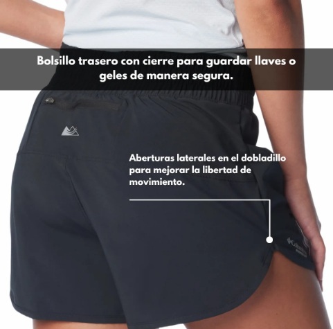 SHORT COLUMBIA DAMA ENDLESS BLACK