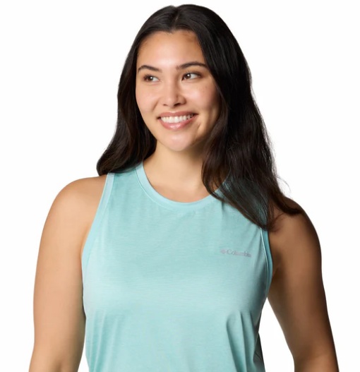 REMERA COLUMBIA DAMA BLUEVISTA HILL VERDE AGUA