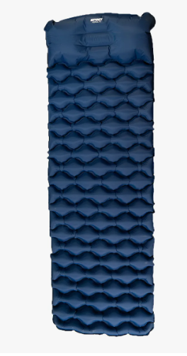 COLCHONETA INFLABLE ULTRA LIVIANA CON ALMOHADA SPINIT AZUL
