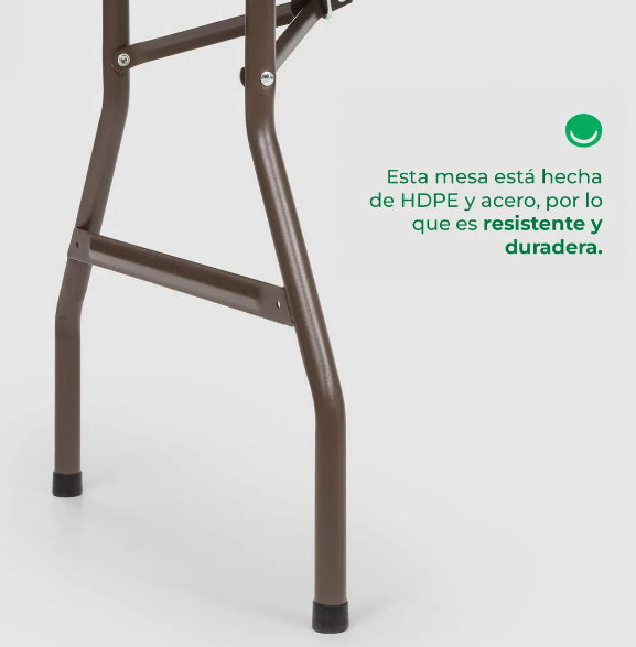 MESA PLEGABLE SPINIT SIMIL RATAN COLOR MARRON