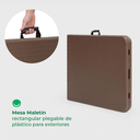 MESA PLEGABLE SPINIT SIMIL RATAN COLOR MARRON