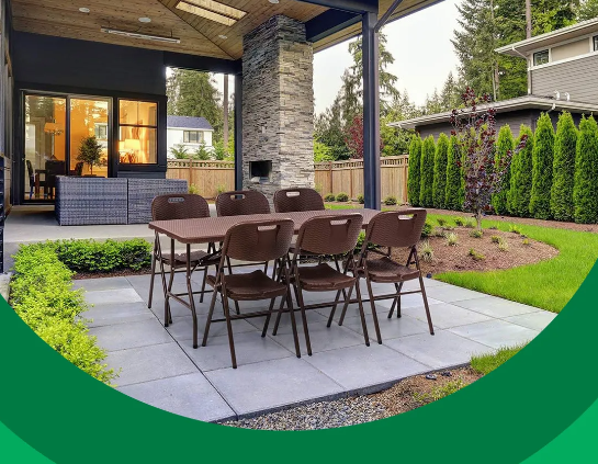 MESA PLEGABLE SPINIT SIMIL RATAN COLOR MARRON