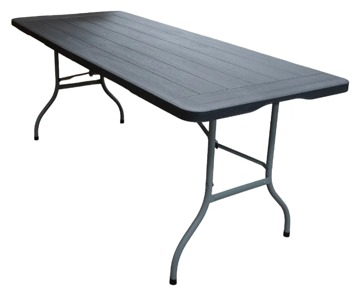 MESA PLEGABLE SPINIT SIMIL MADERA COLOR NEGRO