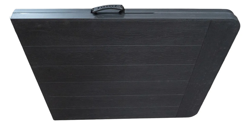MESA PLEGABLE SPINIT SIMIL MADERA COLOR NEGRO