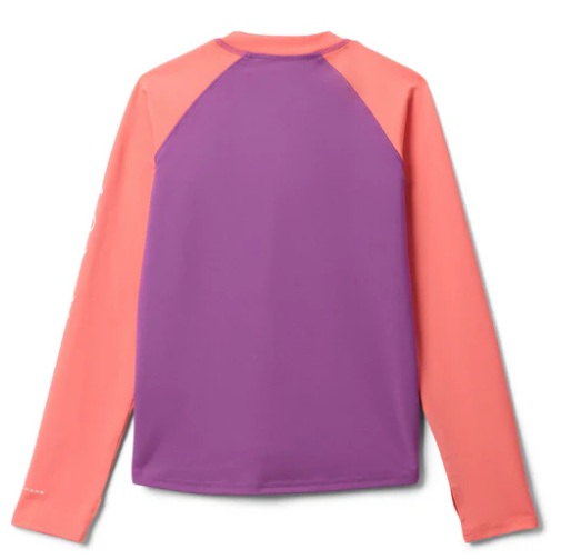 REMERA COLUMBIA JUVENIL PROTECCION SOLAR SALMON/VIOLETA