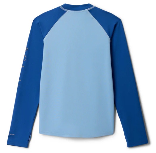 REMERA COLUMBIA JUVENIL PROTECCION SOLAR AZUL/CELESTE
