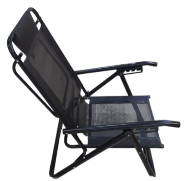 REPOSERA MARCA DESCANSAR DE ALUMINIO REFORZADA PLEGABLE BAJA PLAYERA BLACK ART.80052