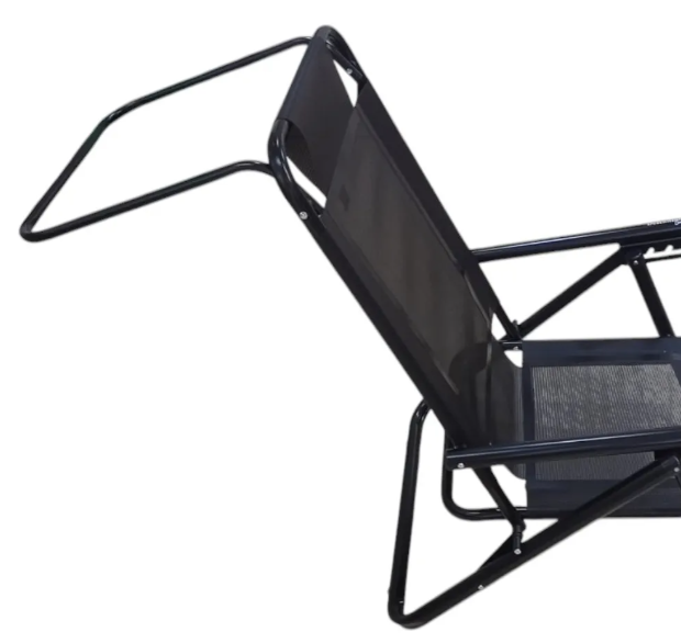 REPOSERA MARCA DESCANSAR DE ALUMINIO REFORZADA PLEGABLE BAJA PLAYERA BLACK ART.80052