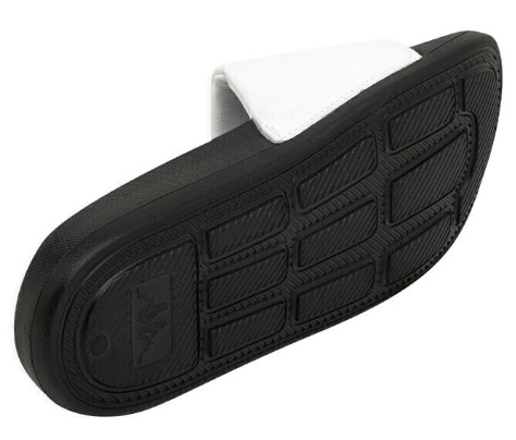 CHINELA KAPPA LOGO STEEVE BLANCO Y NEGRO