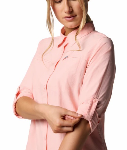 CAMISA COLUMBIA DAMA SILVER RIDGE 3.0 MANGA LARGA PINK
