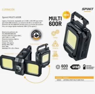 LINTERNA SPINIT MULTI 600R RECARGABLE