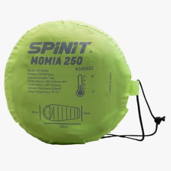 BOLSA DE DORMIR SPINIT MOMIA 250 VERDE