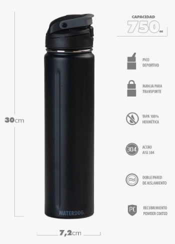 BOTELLA ACUA WATERDOG 750 