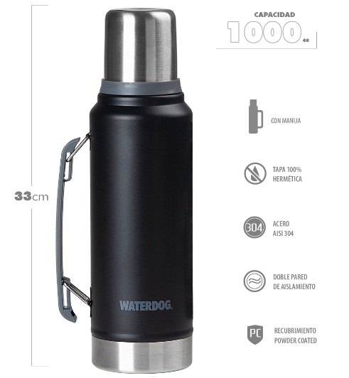 TERMO WATERDOG OMBU 1000 ML BK