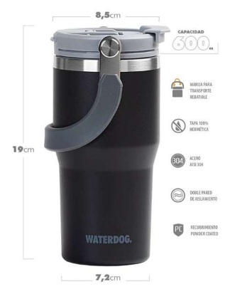 VASO WATERDOG TERMICO ZUMO 600 BK