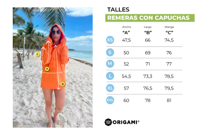 REMERA ORIGAMI CON CAPUCHA UNISEX PROTECCION UPF50 BLANCA