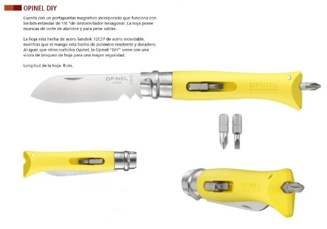 CORTAPLUMA OPINEL BRICO DIY Nº9 AMARILLO 