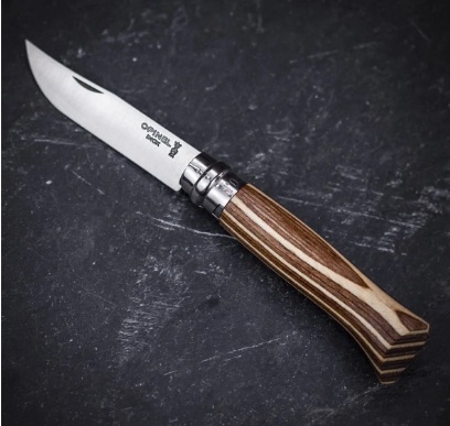 CORTAPLUMA OPINEL N8 ABEDUL LAMINADO BIRCH BROWN