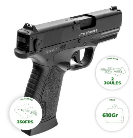 PISTOLA ASG BERSA BP9CC CO2 CALIBRE 4.5MM