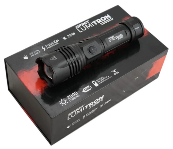 LINTERNA SPINIT LUMITRON 2000RD FUNDA RECARGABLE