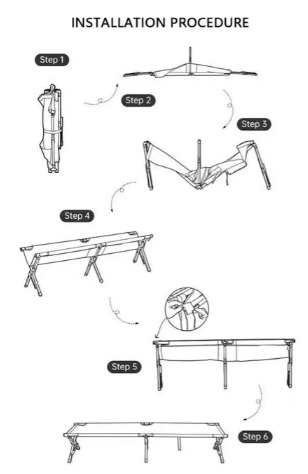 CATRE BAMBOO PLEGABLE ALUMINIO PATAGONIA AZUL