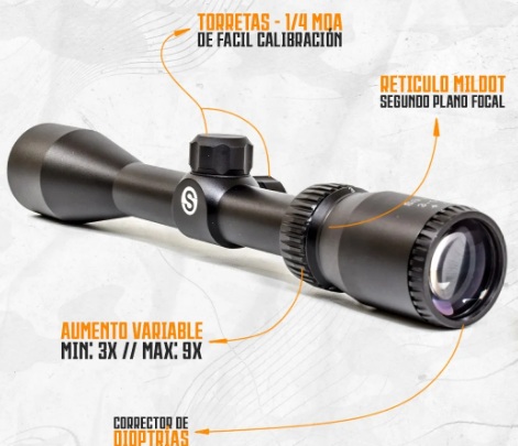 MIRA TELESCOPICA SAVAGE RETICULO 4 EUROPEO