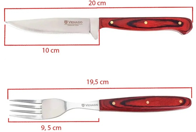 JUEGO CUCHILLO Y TENEDOR VENADO PARA ASADO