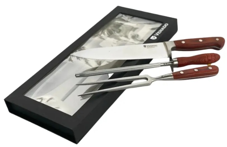 SET ASADO VENADO TRES PIEZAS