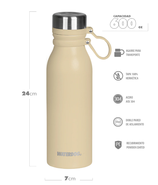 BOTELLA WATERDOG TERMICA BUHO 600