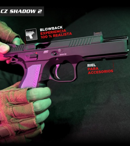 PISTOLA ASG SHADOW 2 CZ 4.5mm BLOWBACK CO2