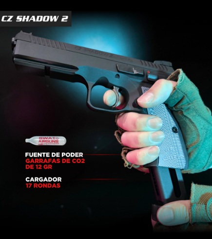 PISTOLA ASG SHADOW 2 CZ 4.5mm BLOWBACK CO2