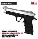 PISTOLA EKOL ES P92B WHITE CO2 BLOWBACK CON ESTUCHE