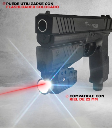 LINTERNA + LASER VESTA C1 CROSSOVER DEFENSE